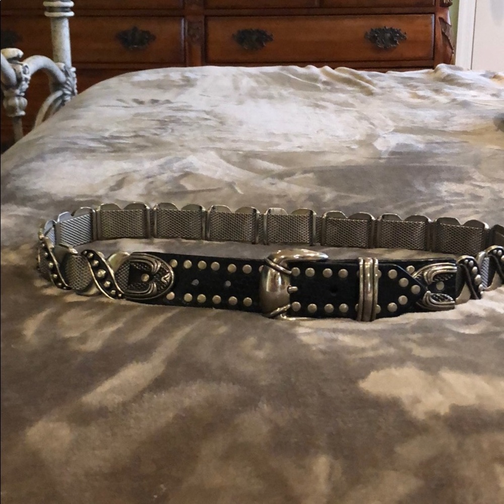 Authentic Women’s Black Metal Studded Belt Size 27
